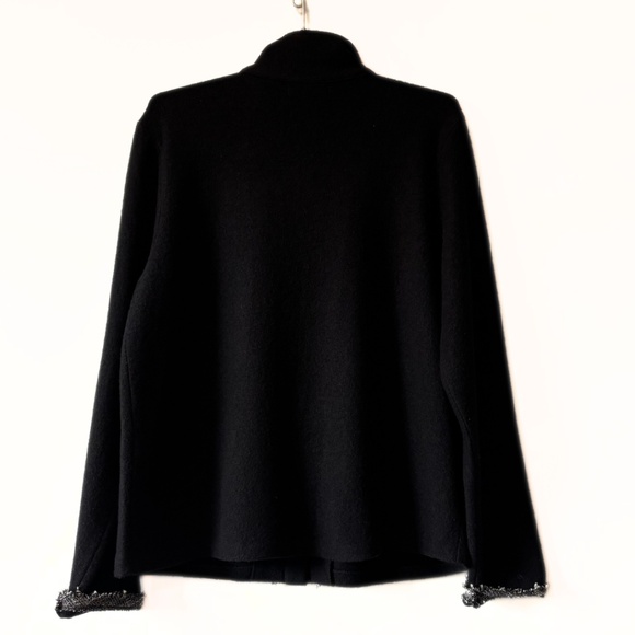 Karl Lagerfeld Paris Lightweight Wool Blend Black & White Jacket Size M - Picture 7 of 7